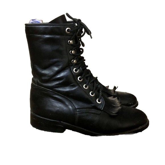Circle A Paddock Boots Womens 5 1/2 M Black Leather Riding Equestrian - Picture 1 of 15